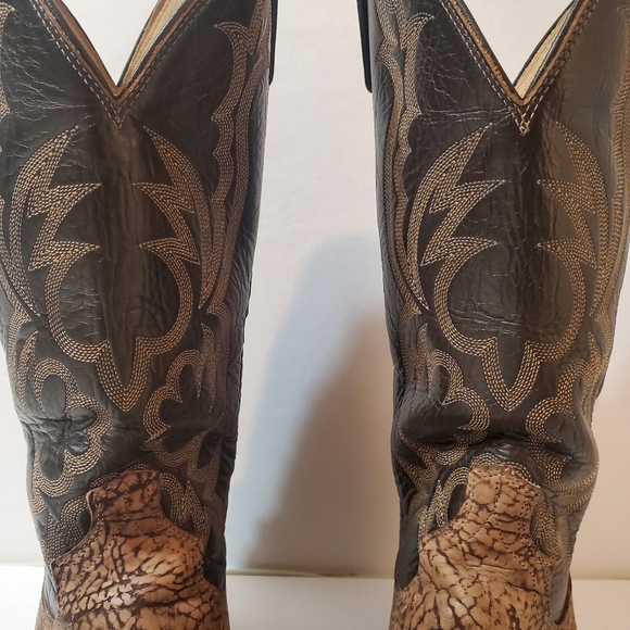 Dan Post Leather Western Cowboy Boots - Picture 2 of 16